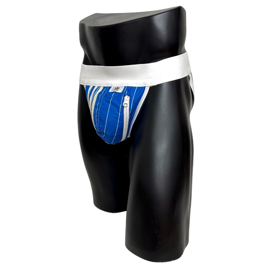 Adidas 3 Stripes Blue Pocket Jockstrap/Thong