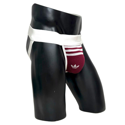 Adidas Originals Burgundy Socks Jockstrap/Thong