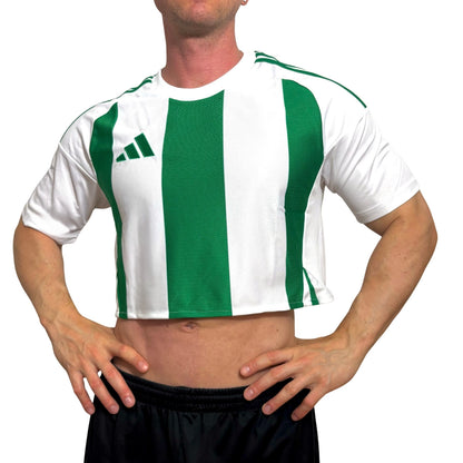 Adidas Green\White Stripe Crop Top