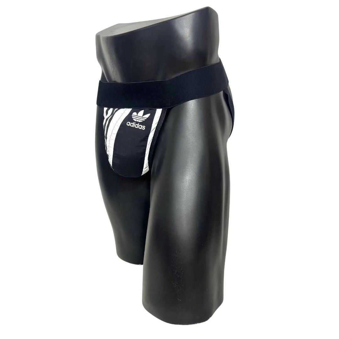 Adidas 3 Stripes Originals Side Logo Black/White Jockstrap/Thong