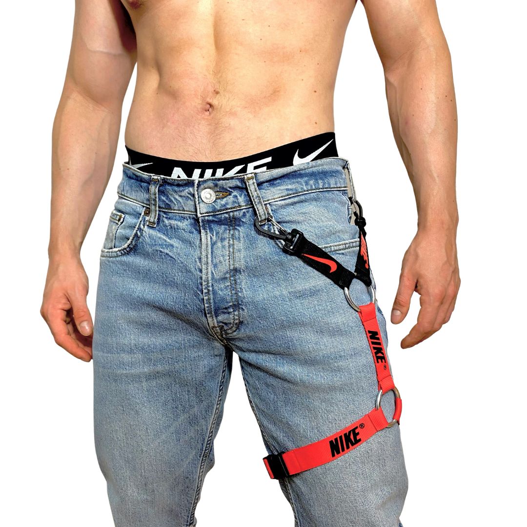 Nike Black and Red Leg Harness