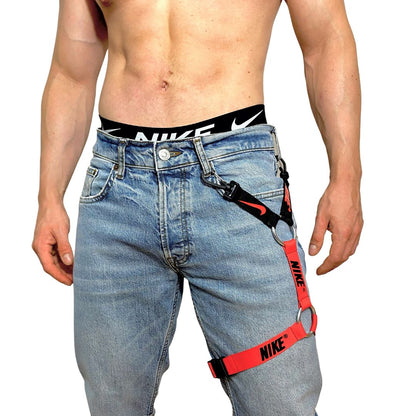 Nike Black and Red Leg Harness
