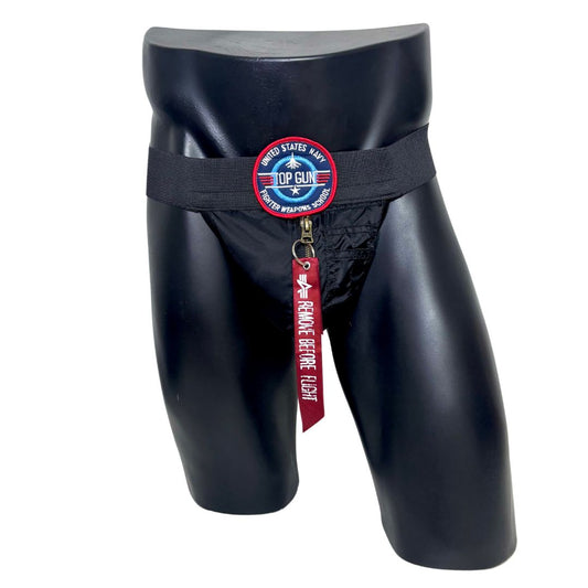 Alpha Industries Black Top Gun Pocket Jockstrap/Thong