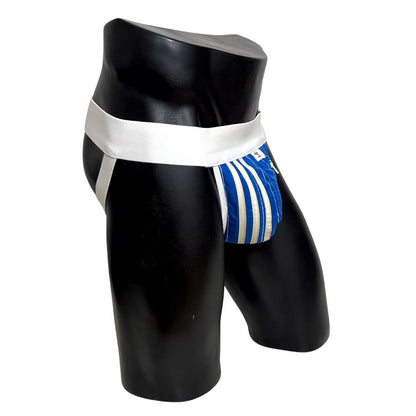 Adidas 3 Stripes Blue Pocket Jockstrap/Thong