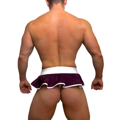 Adidas Logo All Over Purple Skirt Jock/Thong