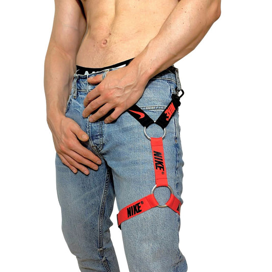 Nike Black and Red Leg Harness