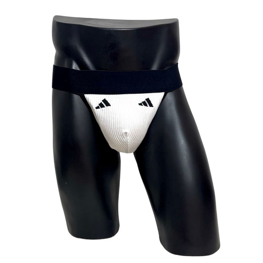Adidas Sport Logo White Socks Jockstrap/Thong