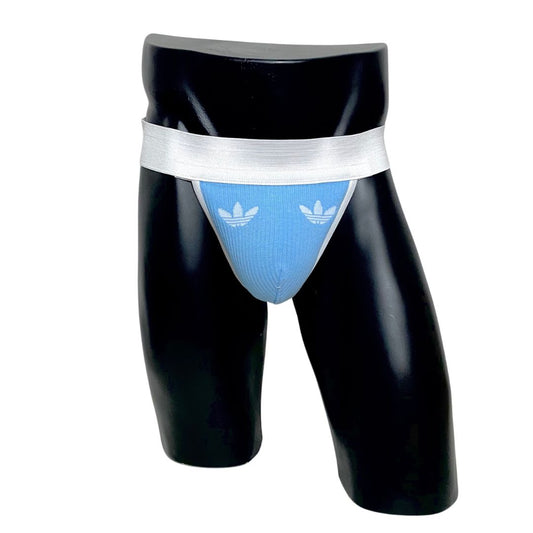 Adidas Logo Light Blue Socks Jockstrap/Thong