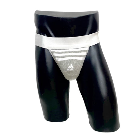 Adidas Three Stripes Sport Logo Gray Socks Jockstrap/Thong