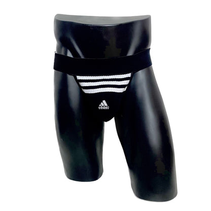 Adidas Three Stripes Sport Logo Black Socks Jockstrap/Thong