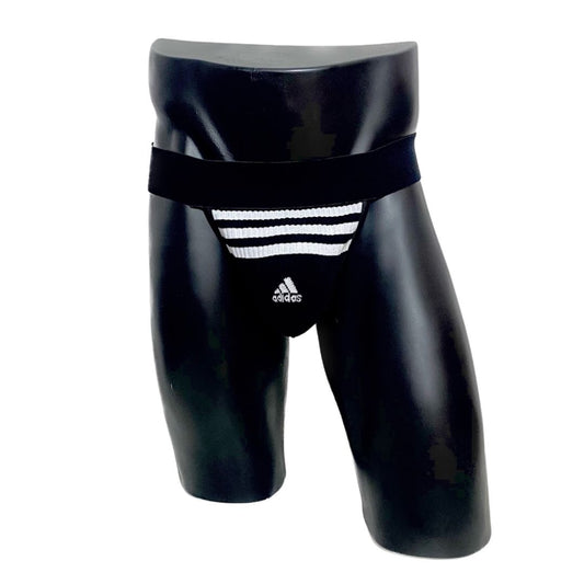 Adidas Three Stripes Sport Logo Black Socks Jockstrap/Thong
