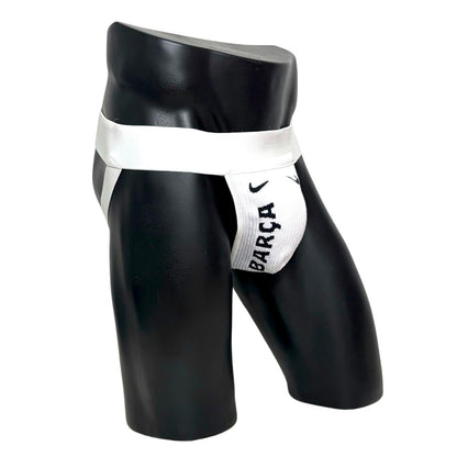 Nike Soccer Barcelona White Socks Jockstrap/Thong