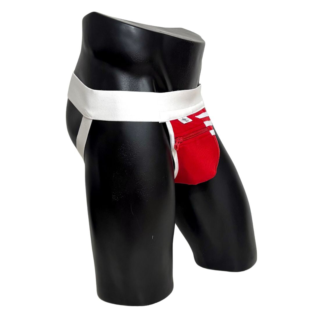 Adidas 3 Stripes Red Pocket Jockstrap/Thong 2.0