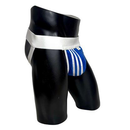 Adidas 3 Stripes Royal Blue Pocket Jockstrap/Thong 3.0