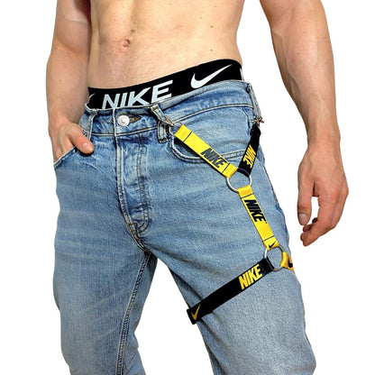 Nike Black and Yellow Leg Harness