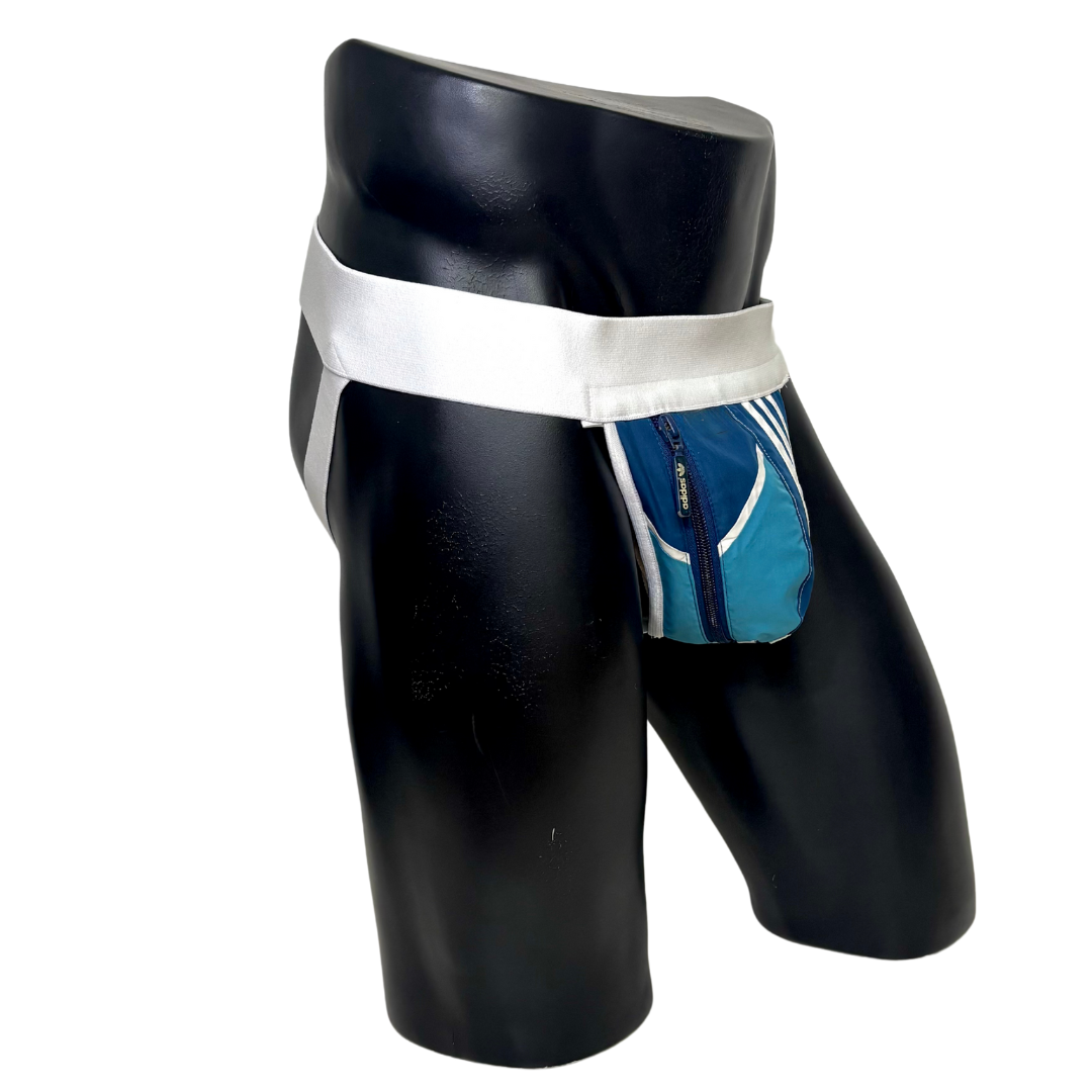 Adidas 3 Stripes Navy Blue Pocket Jockstrap/Thong 2.0
