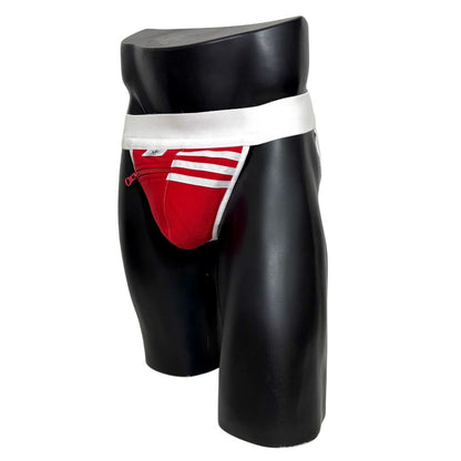 Adidas 3 Stripes Red Pocket Jockstrap/Thong 2.0