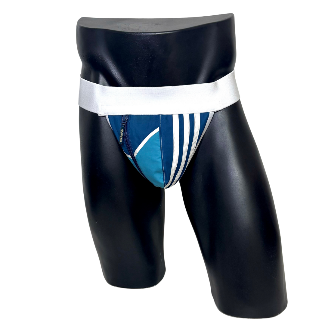 Adidas 3 Stripes Navy Blue Pocket Jockstrap/Thong 2.0