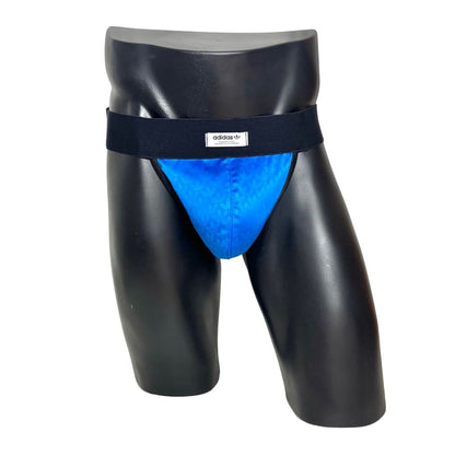 Adidas Glossy Logo All Over Blue Jockstrap/Thong 2.0
