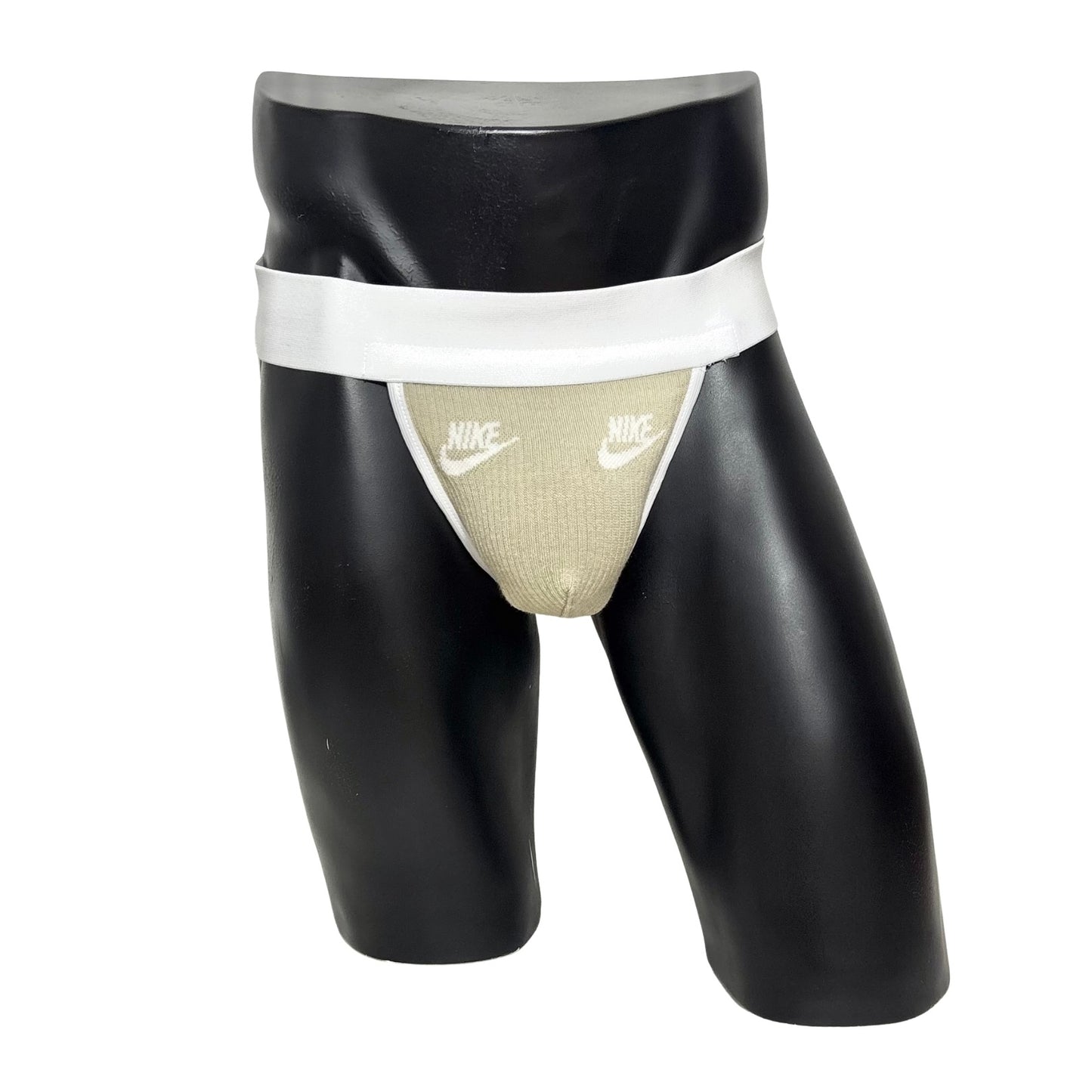 Nike Cargo Green White Logo Socks Jockstrap/Thong