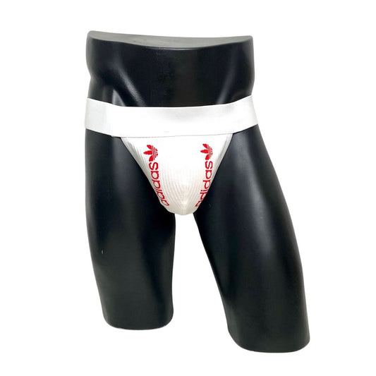 Adidas Originals Double Logo White Socks Jockstrap/Thong