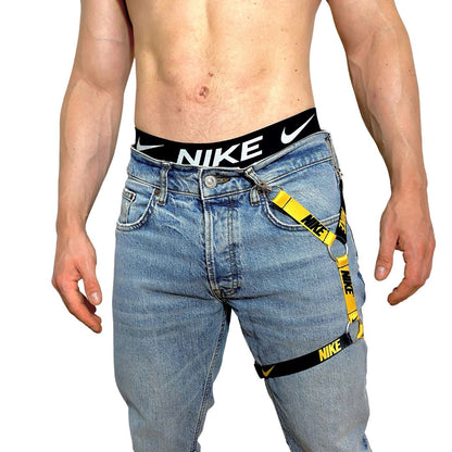 Nike Black and Yellow Leg Harness