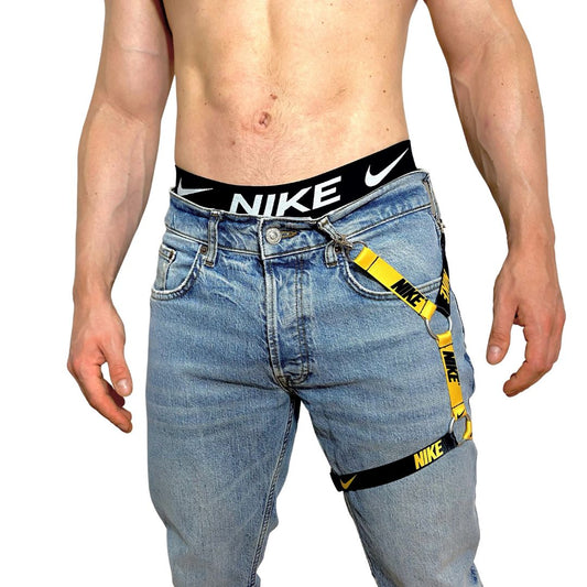 Nike Black and Yellow Leg Harness