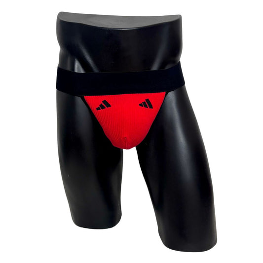 Adidas Sport Logo Red Socks Jockstrap/Thong