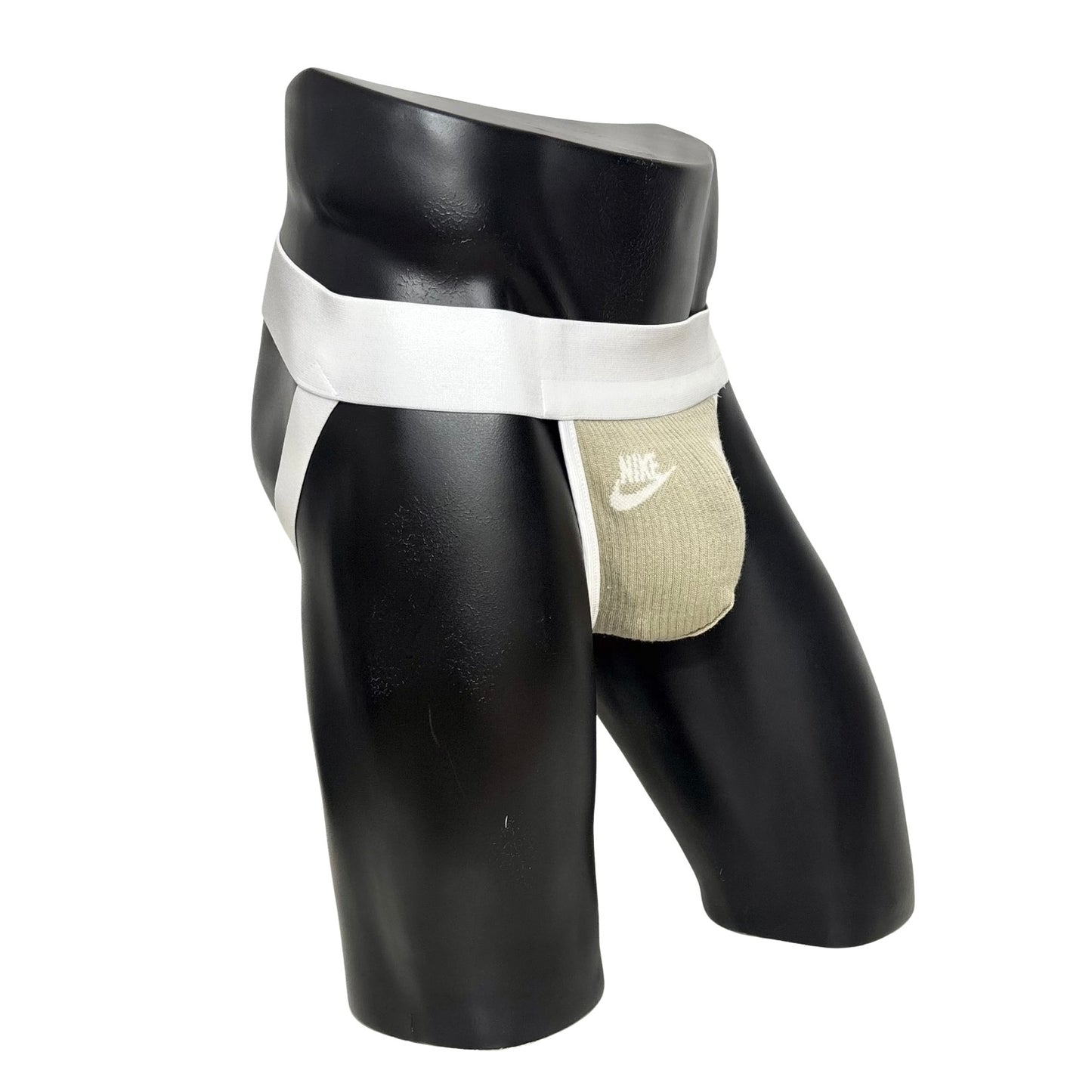 Nike Cargo Green White Logo Socks Jockstrap/Thong