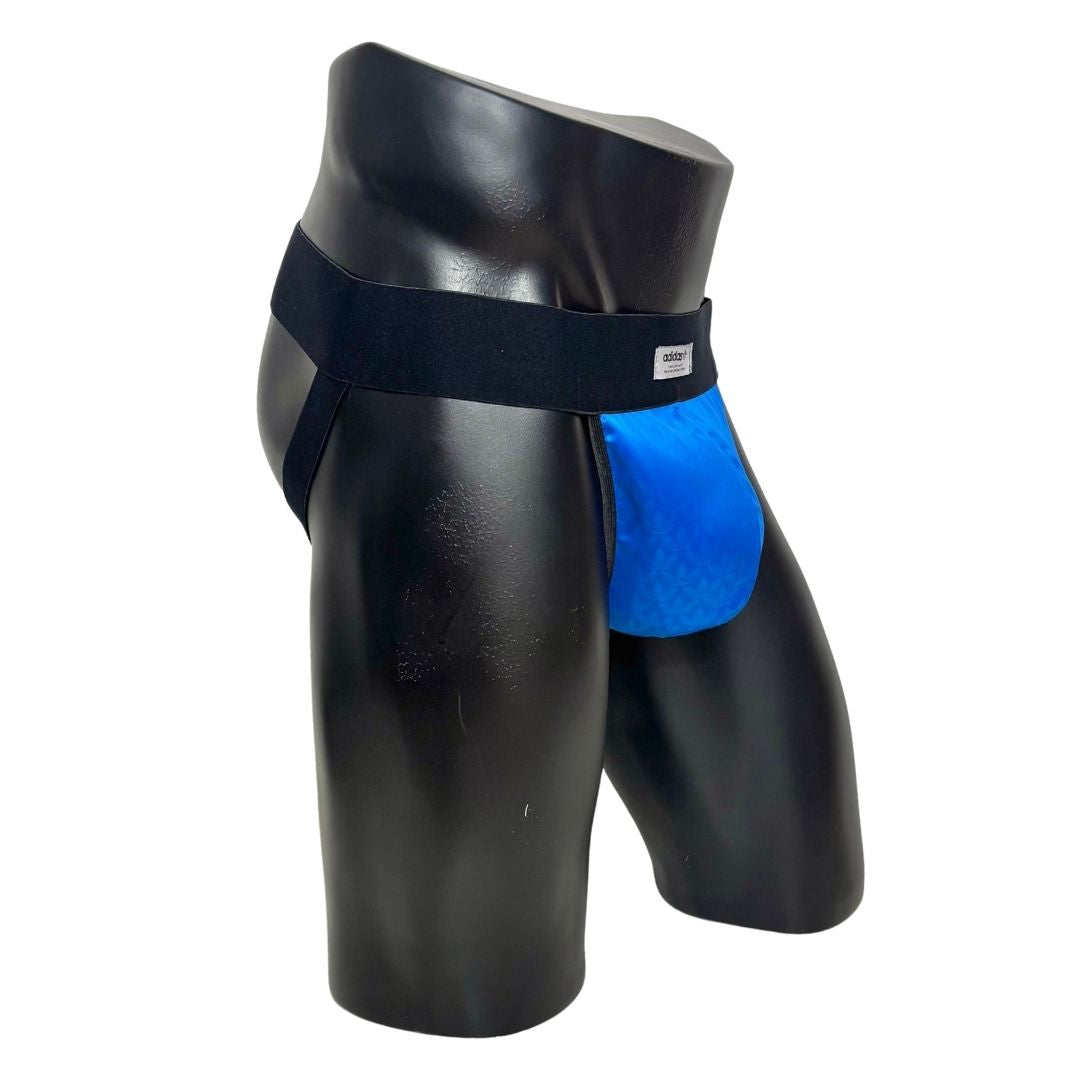 Adidas Glossy Logo All Over Blue Jockstrap/Thong 2.0