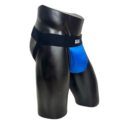 Adidas Glossy Logo All Over Blue Jockstrap/Thong 2.0