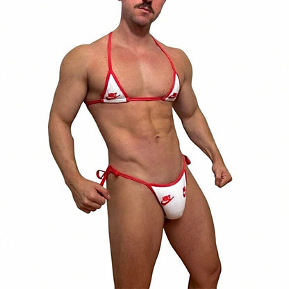 Nike Sport Red Bro Bra and Thong Set