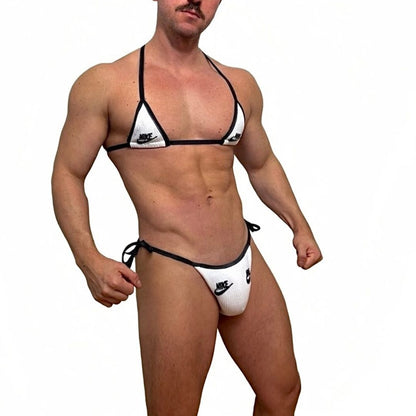 Nike Sport B&W Negative Bro Bra and Thong Set
