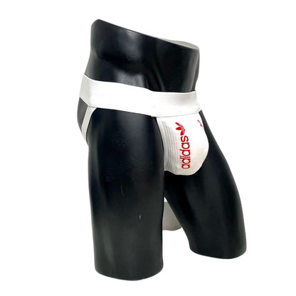 Adidas Originals Double Logo White Socks Jockstrap/Thong