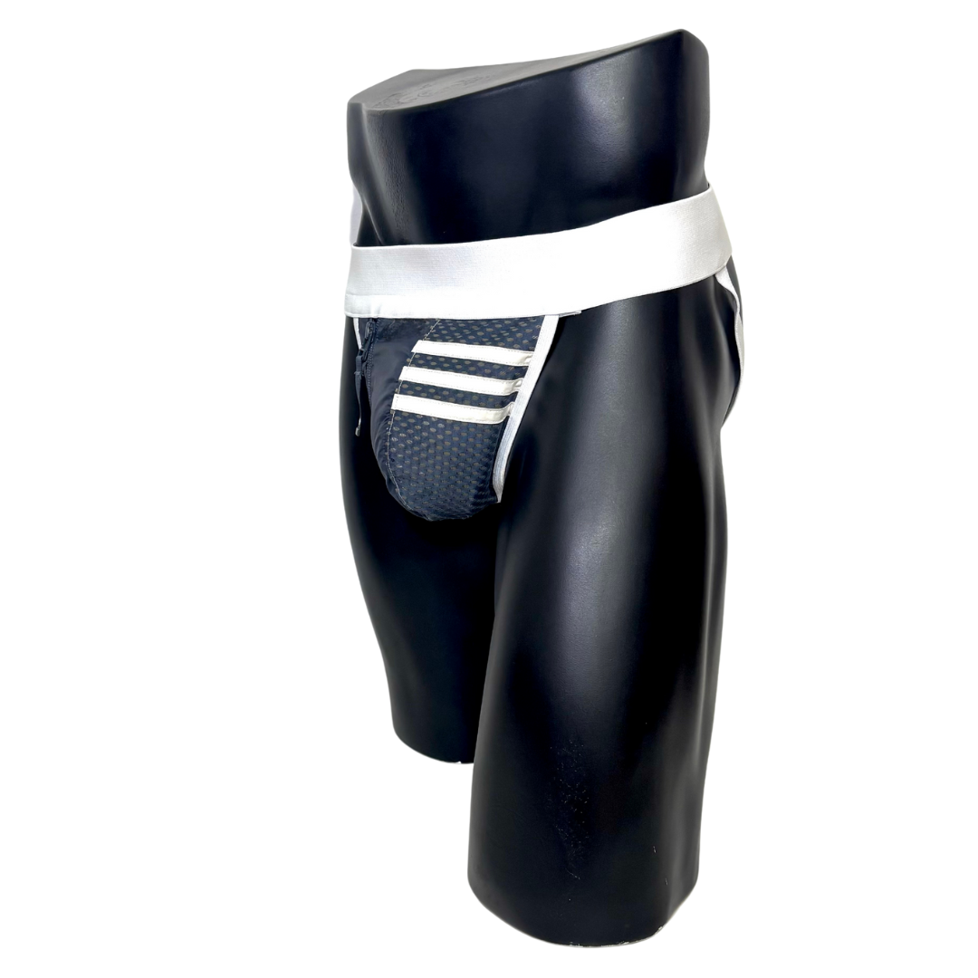 Adidas 3 Stripes Dark Gray Pocket Jockstrap/Thong