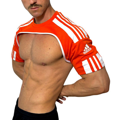 Adidas Sport Shoulders Orange Crop Top
