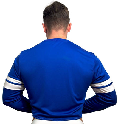 Adidas Neo Blue Long Sleeve Crop Top