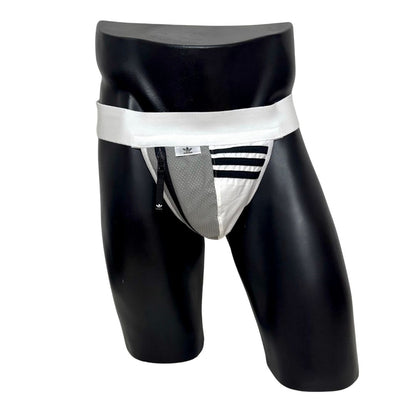 Adidas 3 Stripes Gray/White Pocket Jockstrap/Thong 2.0