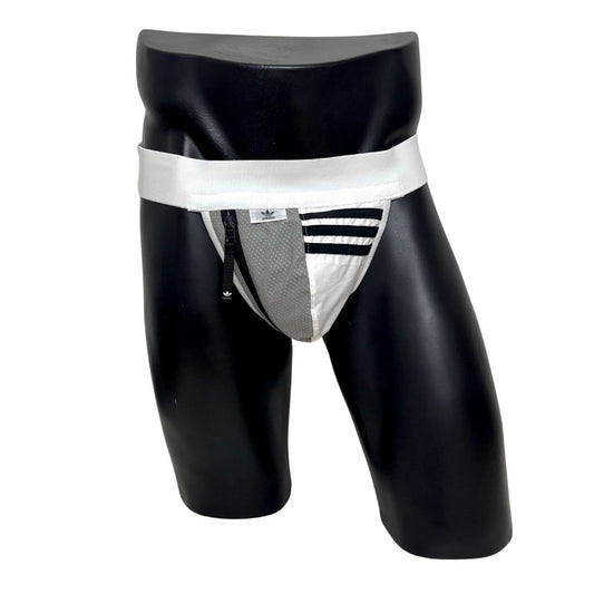Adidas 3 Stripes Gray/White Pocket Jockstrap/Thong 2.0