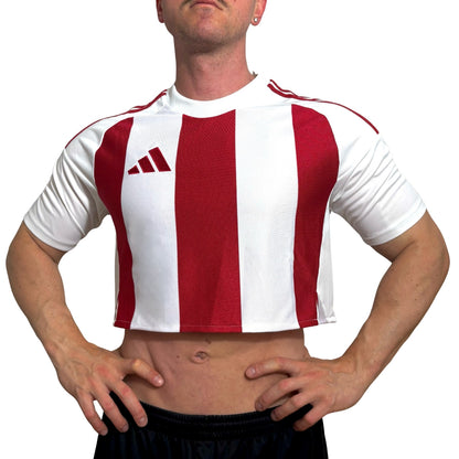 Adidas Red\White Stripe Crop Top