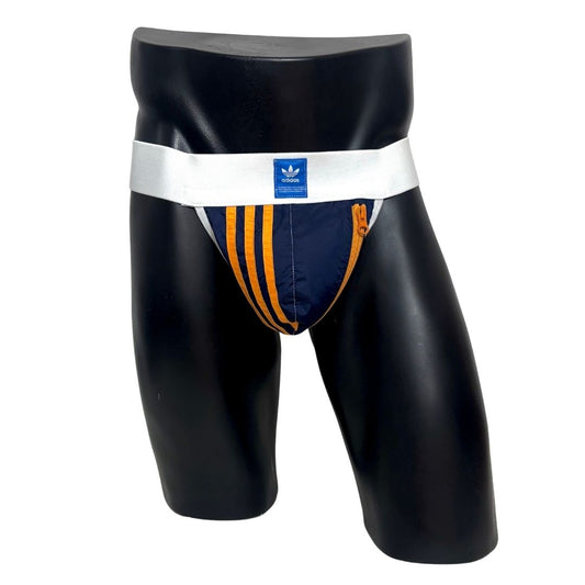 Adidas 3 Stripes Blue/Orange Pocket Jockstrap/Thong