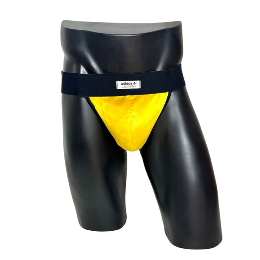 Adidas Glossy Logo All Over Yellow Jockstrap/Thong 2.0