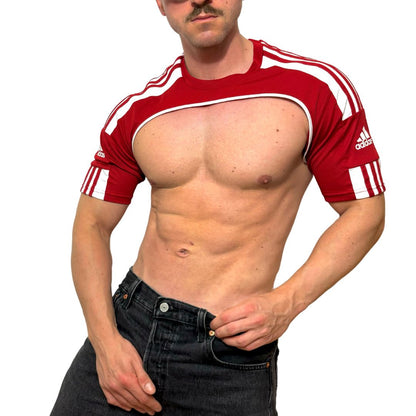 Adidas Sport Shoulders Red Crop Top