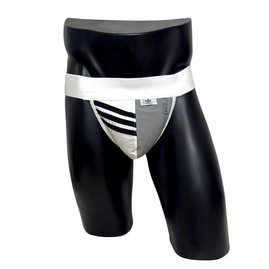 Adidas 3 Stripes Gray/White Pocket Jockstrap/Thong