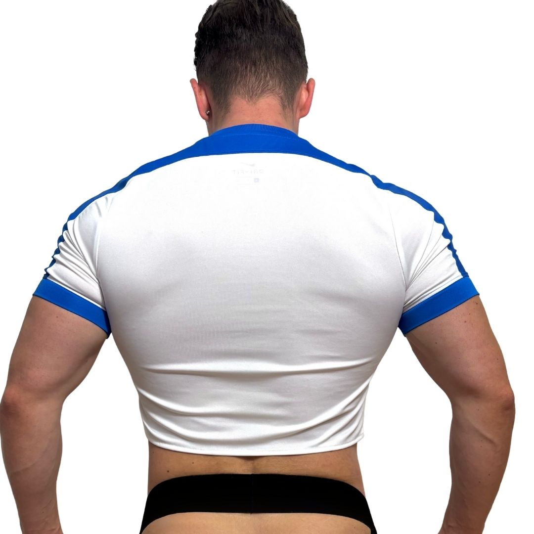 Nike White/Blue Crop Top