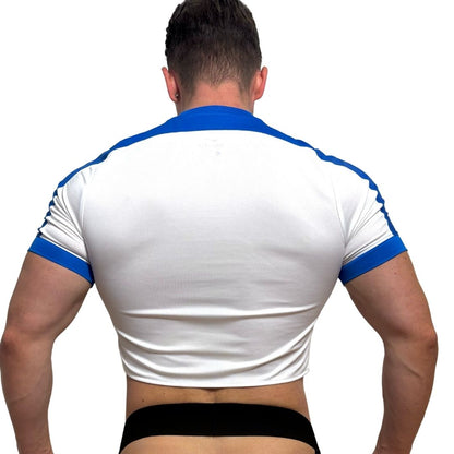 Nike White/Blue Crop Top