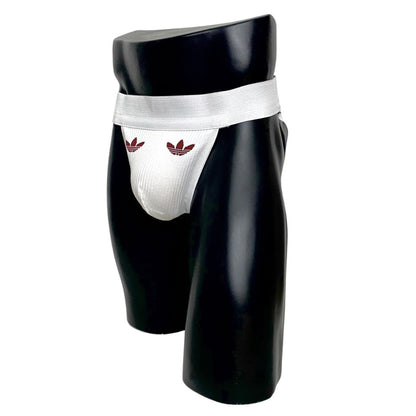Adidas Red Logo White Socks Jockstrap/Thong