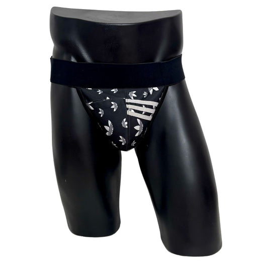 Adidas Originals All Over Logo Print With Pocket Jockstrap/Thong