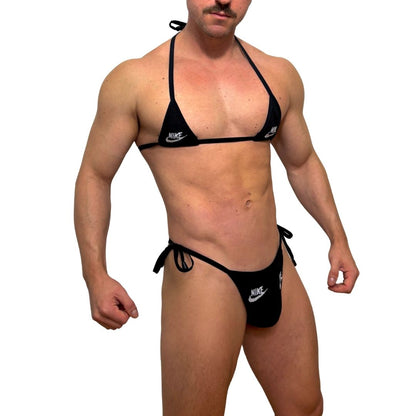 Nike Sport Black Bro Bra and Thong Set