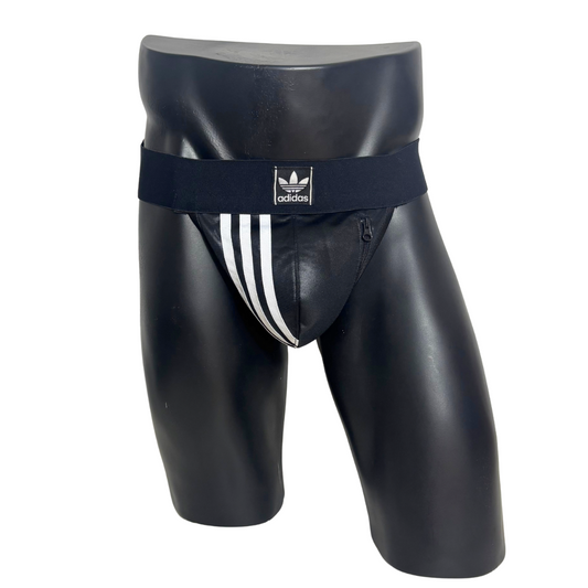 Adidas 3 Stripes Black Pocket Jockstrap/Thong